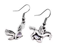 Percy Jackson Camp Boucles d'oreilles demi-sang en forme d'aigle olympique Demigdieu Argenté