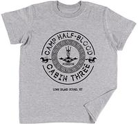 Percy Jackson - Camp Half-Blood - Cabin Three - Poseidon T-Shirt Unisexe Enfant Garçons Filles Gris