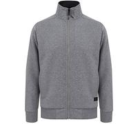 Percy Zip Through Hoodie In Mid Grey Marl - Dissident-XXL