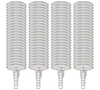 Perde Teli Temizleyici | Lot de 100 crochets de plafond transparents | Crochets transparents - Convient pour cuisine, salle de bain, salon, entrée, salle de douche, cheminée, chambre et