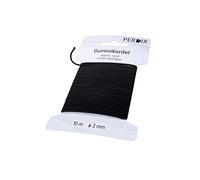 perdix Cordon Elastique,Elastique Rond 3 mm, 10 m Noir, Ficelle Élastique, pour Tente, Sac à Dos, Jardin, Bijoux, Cordon, Élastique pour Chapeaux