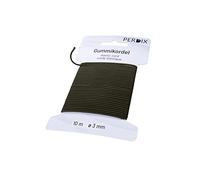 perdix Cordon Elastique,Elastique Rond 3 mm, 10 m Olive, Ficelle Élastique, pour Tente, Sac à Dos, Jardin, Bijoux, Cordon, Élastique pour Chapeaux
