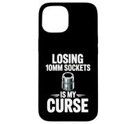 Perdre des Douilles de 10 mm est ma malédiction Car Guy Funny Car Mechanic Coque pour iPhone 15