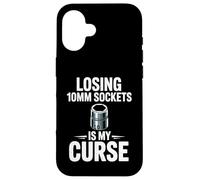 Perdre des Douilles de 10 mm est ma malédiction Car Guy Funny Car Mechanic Coque pour iPhone 16