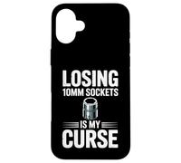 Perdre des Douilles de 10 mm est ma malédiction Car Guy Funny Car Mechanic Coque pour iPhone 16 Plus