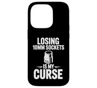 Perdre des Douilles de 10 mm est ma malédiction, Un mécanicien Automobile drôle Coque pour iPhone 14 Pro