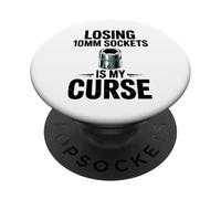 Perdre des Douilles de 10 mm est ma malédiction, Un mécanicien Automobile drôle PopSockets PopGrip Adhésif