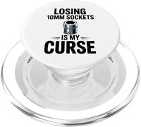 Perdre des Douilles de 10 mm est ma malédiction, Un mécanicien Automobile drôle PopSockets PopGrip pour MagSafe