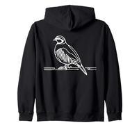 Perdrix Grise Dessin au Trait Ornithologue Sweat à Capuche