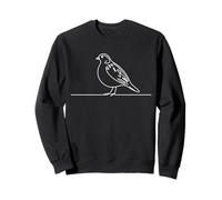 Perdrix Grise Dessin au Trait Ornithologue Sweatshirt