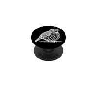 Perdrix Grise Dessin Ornithologue PopSockets PopGrip Adhésif