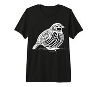 Perdrix Grise Dessin Ornithologue T-Shirt Haut de Gamme