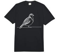 Perdrix Grise Line Art Ornithologue Comfort Colors Adult Heavyweight T-Shirt