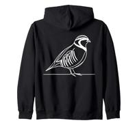 Perdrix Grise Linéaire Ornithologue Sweat à Capuche