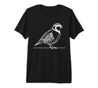 Perdrix Grise Linéaire Ornithologue T-Shirt Haut de Gamme