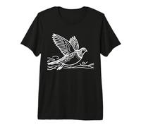 Perdrix Grise Linéaire Ornithologue T-Shirt Haut de Gamme