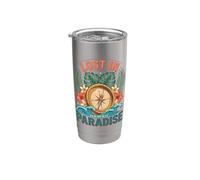 PERDU AU PARADIS DE HAWAII Gobelet isotherme en acier inoxydable double paroi