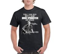 perdu SHUINIU Yes I Am Old But I Saw Bruce-Springsteen on Stage T-Shirt Vintage Gift Black XL
