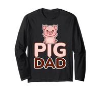 Père cochon, homme, amateur de cochons Manche Longue