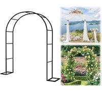 Pere da Giardino in Metallo da Matrimonio L 120 cm 140 cm 180 cm 240o per Piante per perato da Giardino Esterno Piante anti Archi Nuziali Cerimonia, Néron, Néron, l 2,4 m x H 2,2 m