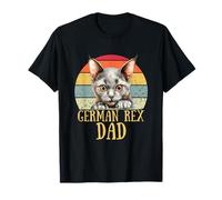 Père de Chat Allemand Rex, rétro, Vintage, drôle, J'aime Mon Rex Allemand T-Shirt