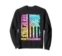 Père de filles en infériorité numérique, dicton drôle, hommes, pères colorés Sweatshirt