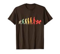 Père de Jumeaux Évolution Fête des pères Cadeau Papa jumelle T-Shirt, Homme, Marron, XXL