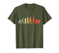 Père de Jumeaux Évolution Fête des pères Cadeau Papa jumelle T-Shirt, Homme, Olive, XL