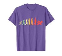 Père de Jumeaux Évolution Fête des pères Cadeau Papa jumelle T-Shirt, Homme, Violet Chiné, XL