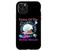 Père de l'anniversaire Sirène Noir Papa Hommes Sirènes Fête Coque pour iPhone 11 Pro