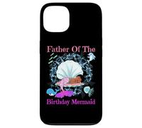 Père de l'anniversaire Sirène Noir Papa Hommes Sirènes Fête Coque pour iPhone 13