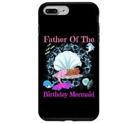 Père de l'anniversaire Sirène Noir Papa Hommes Sirènes Fête Coque pour iPhone 7 Plus/8 Plus