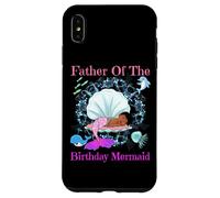Père de l'anniversaire Sirène Noir Papa Hommes Sirènes Fête Coque pour iPhone XS Max