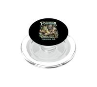 Père de pêche drôle, Poséidon, Dieu du pêcheur de Bar PopSockets PopGrip pour MagSafe