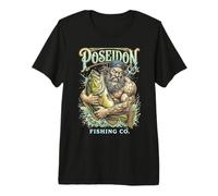 Père de pêche drôle, Poséidon, Dieu du pêcheur de Bar T-Shirt Haut de Gamme