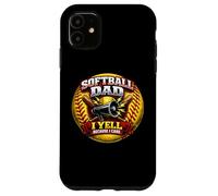 Père de Softball drôle, Je crie Parce Que Je m'en Soucie, Fille, père, Plaisir Coque pour iPhone 11