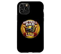 Père de Softball drôle, Je crie Parce Que Je m'en Soucie, Fille, père, Plaisir Coque pour iPhone 11 Pro