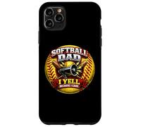 Père de Softball drôle, Je crie Parce Que Je m'en Soucie, Fille, père, Plaisir Coque pour iPhone 11 Pro Max