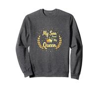 Père du marié : Mon Fils a trouvé sa Reine Sweatshirt, Unisexe pour Adultes, Chiné Foncé, L