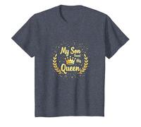 Père du marié : Mon Fils a trouvé sa Reine T-Shirt, Enfant, Bleu Chiné, 6 Ans