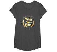 Père du marié : Mon Fils a trouvé sa Reine T-Shirt, Fille, Chiné Foncé, XS