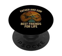 Père et Fils Best Friends for Life Retro Sunset Papa Bear PopSockets PopGrip Adhésif