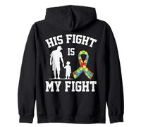 Père et Fils Fiers d'être autistes - Son Combat est Mon Combat, père et Fils Sweat à Capuche