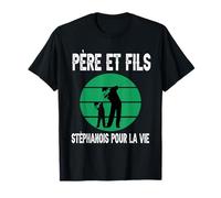 père et fils papa dab saint étienne supporter stéphanois T-Shirt