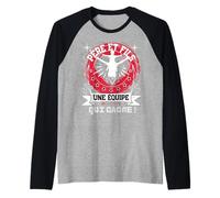 -Pere ET Fils Une Equipe- Cadeau personnalisé pour Son Papa Manche Raglan