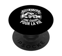 Père Et Fils Une Équipe pour La Vie PopSockets PopGrip Adhésif