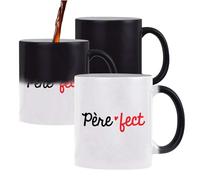 Père-fect Tasse Magique Mug qui change couleur avec la chaleur | Idée Cadeau Papa Humour Original Noël Anniversaire Fête des Pères Famille Amour Naissance Retraite