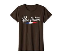 Père-Fection Cadeau Papa Humour Fête des Pères T-Shirt, Femme, Marron, XS