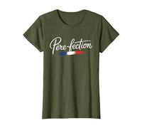 Père-Fection Cadeau Papa Humour Fête des Pères T-Shirt, Femme, Olive, XS