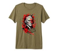 PÈRE FONDATEUR Thomas Jefferson Histoire américaine Grunge T-Shirt Haut de Gamme